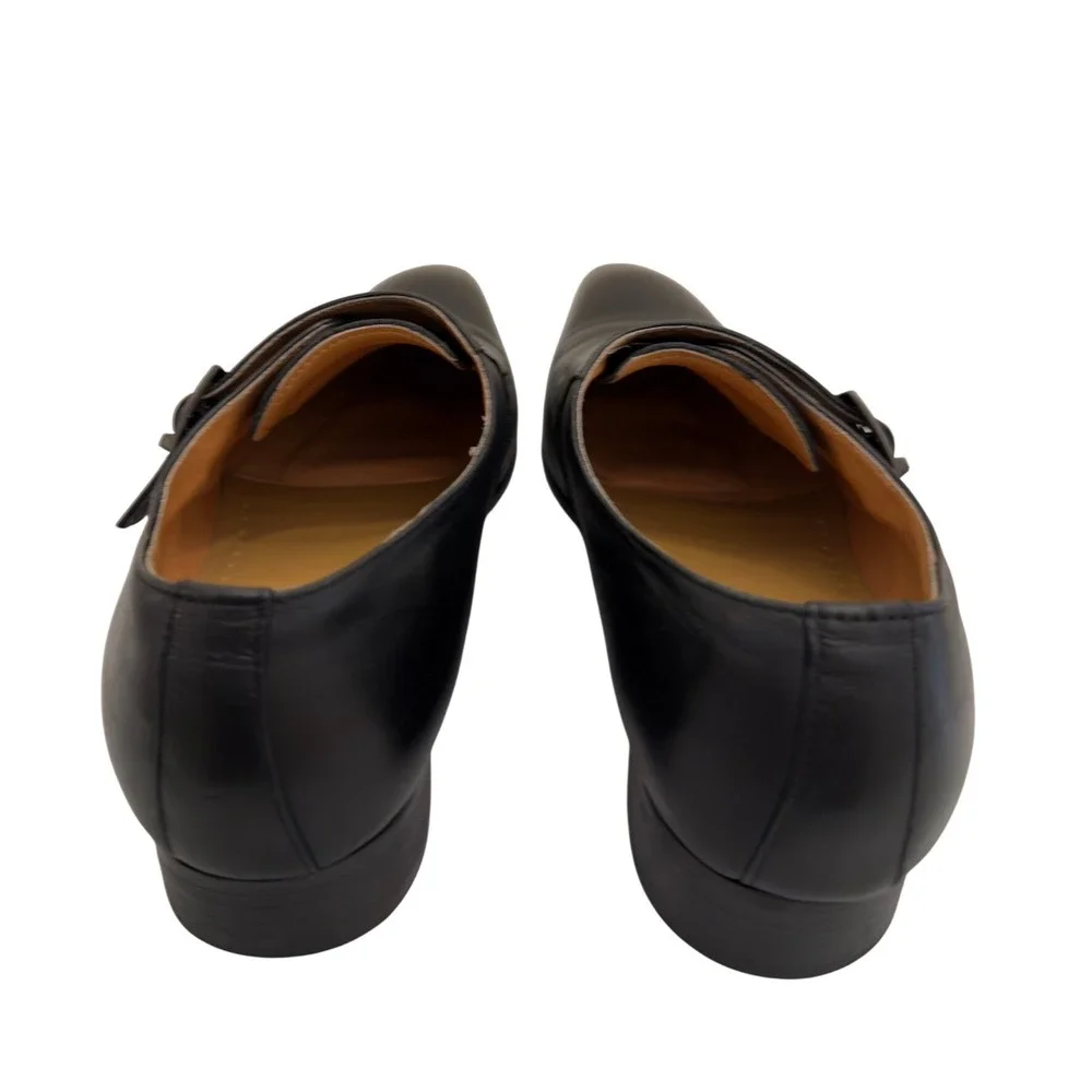 Unbranded Double Monk Strap Dress Shoes Mens 45 Black Excellent Leather Loafers